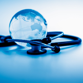 globe and stethoscope